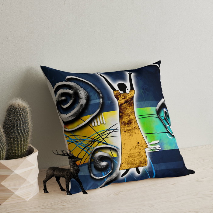 Aberto Design Cojín Multicolor 43 x 43 cm